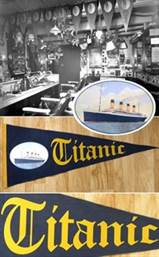 RMS Titanic Souvenir Felt Pennant