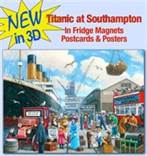 Titanic at Southampton 3D! Postcard, Magnet or Poster