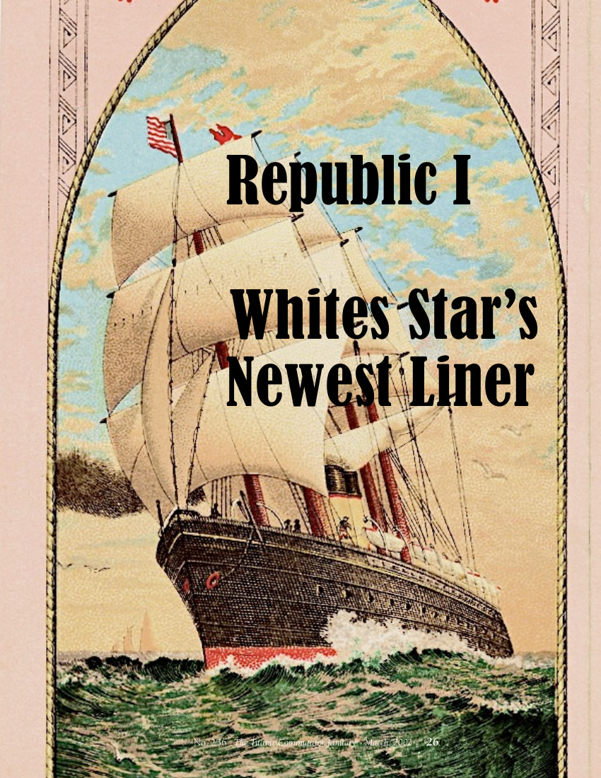Protected: Commutator 236 Republic I White Stars Newest Liner (1872)