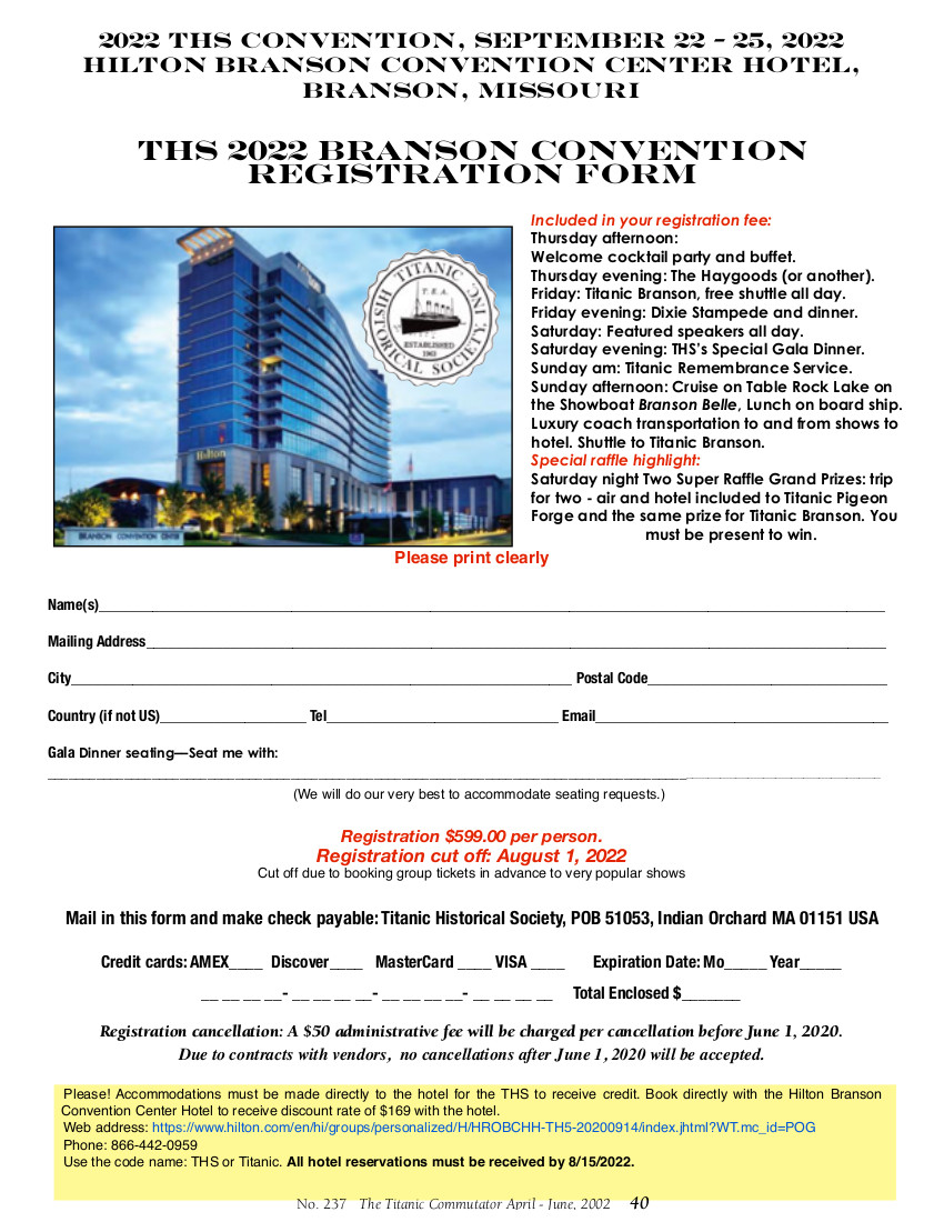 Protected: Commutator-237 THS Convention Registration Form