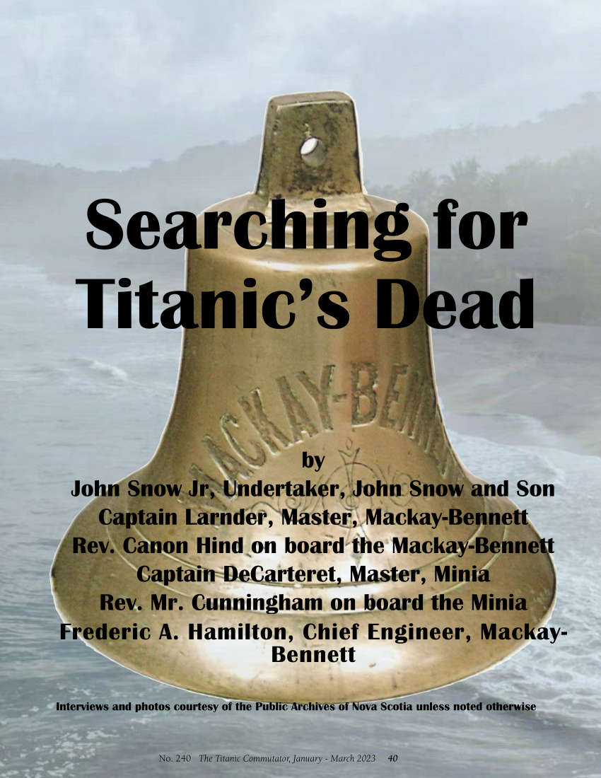 Protected: Commutator 240 Searching for Titanic’s Dead