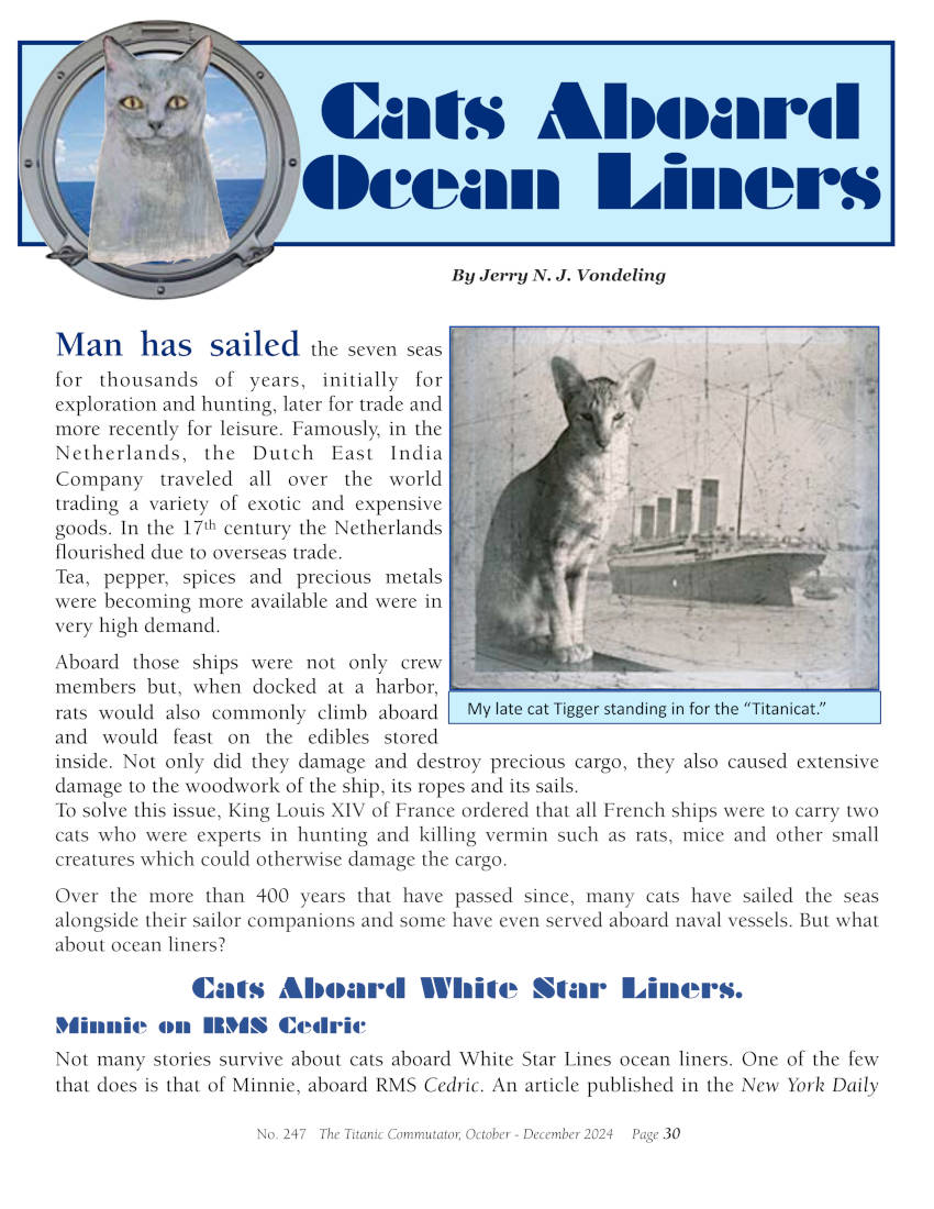 Protected: Commutator 247 Cats Aboard Ocean Liners