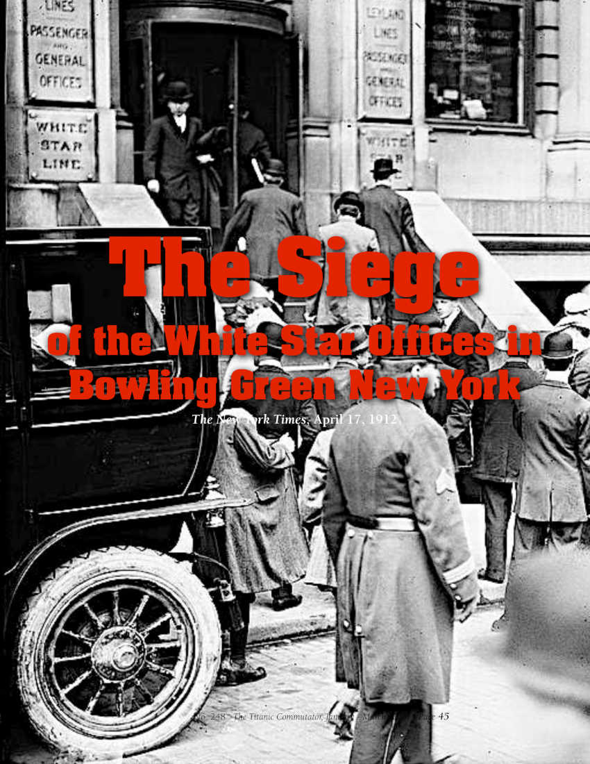 Protected: Commutator 248 The Siege of the White Star Offices in Bowling Green, New York – The New York Times April 17, 1912