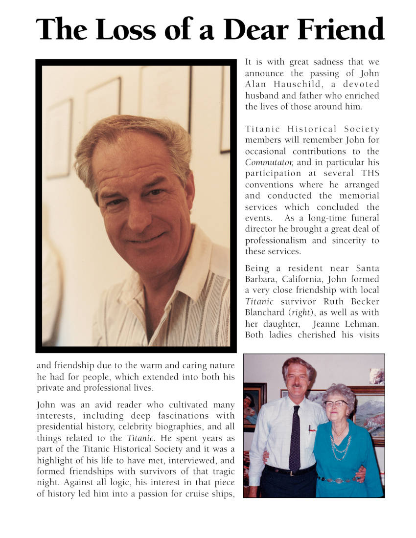 Protected: Commutator 249 The Loss of a Dear Friend John Hauschild Obituary