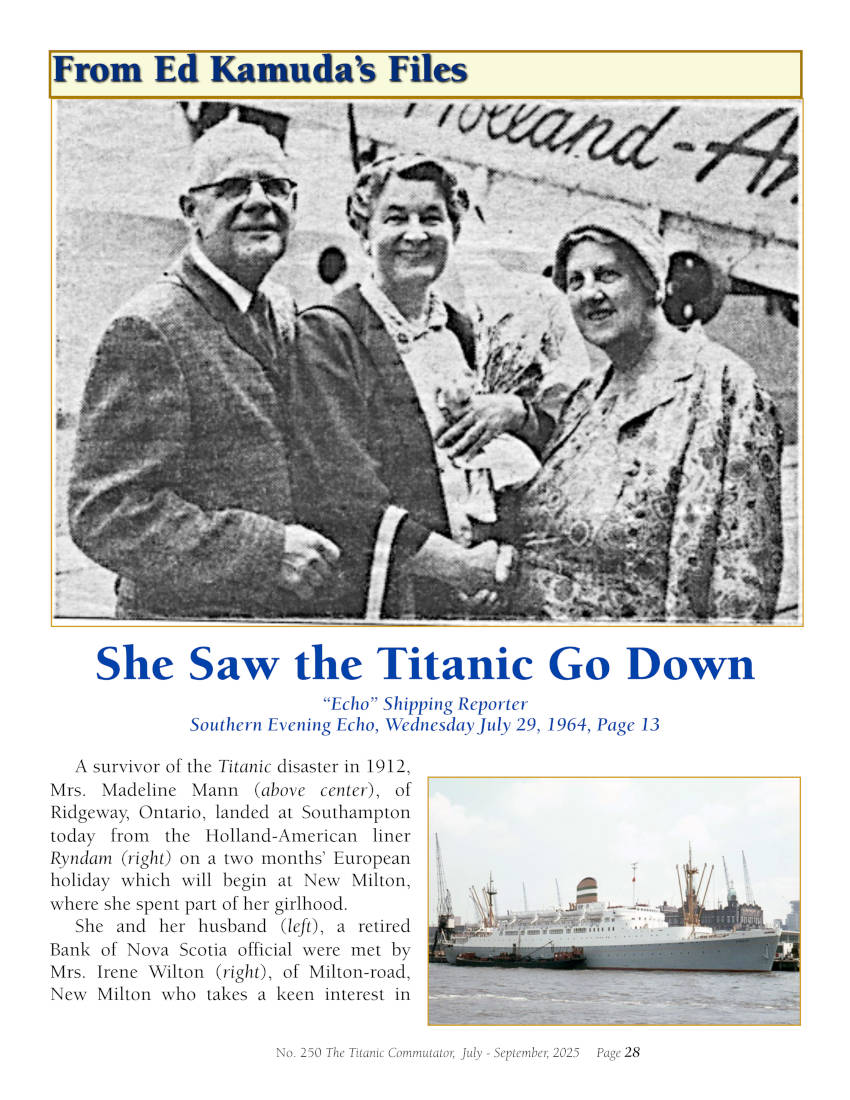Protected: Commutator 250 She Saw the Titanic Go Down