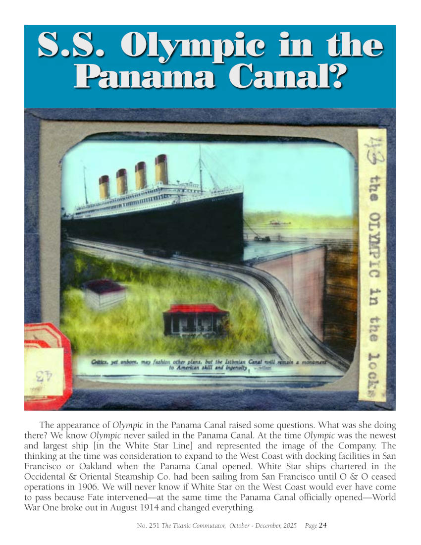 Protected: Commutator 251 Olympic in the Panama Canal