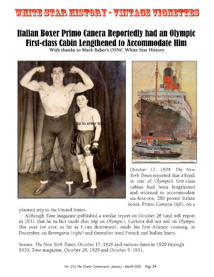 Protected: Commutator 252 Italian Boxer Primo Canera Reportedly Had An Olympic First Class Cabin Lengthened to Accommodate Him Vintage Vignettes