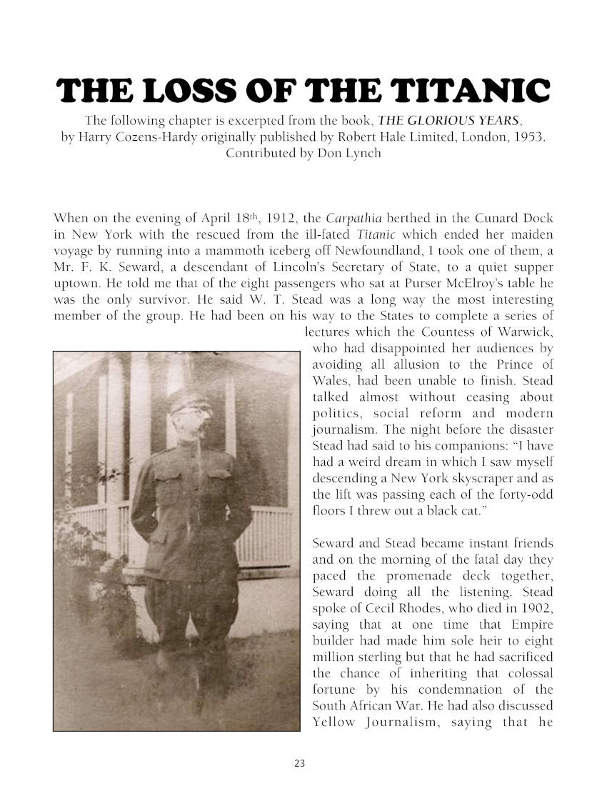 Protected: Commutator 254 The Loss of Titanic by Harry Cozens Hardy contributed by Don Lynch